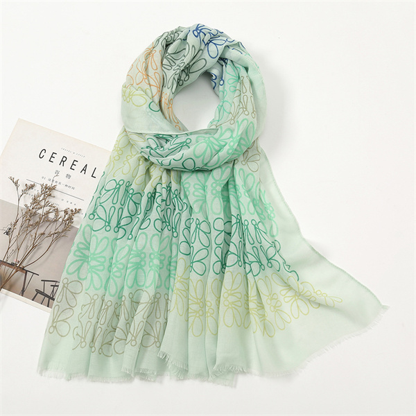 Spring and autumn new plain butterfly print couple scarf new cotton and linen feel warm shawl bag headscarf