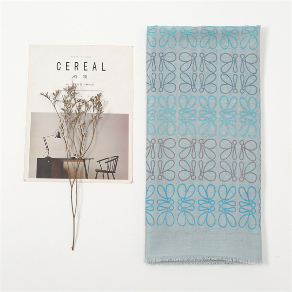 Spring and autumn new plain butterfly print couple scarf new cotton and linen feel warm shawl bag headscarf