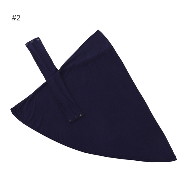 New lace up buttons to adjust high elasticity solid color bottomed hat ethnic hat neck scarf