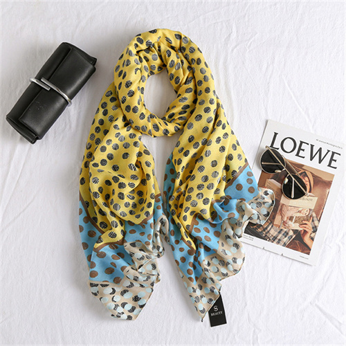New polka dot print cotton linen scarf fashion temperament celebrity decorative shawl outdoor warm neck wholesale