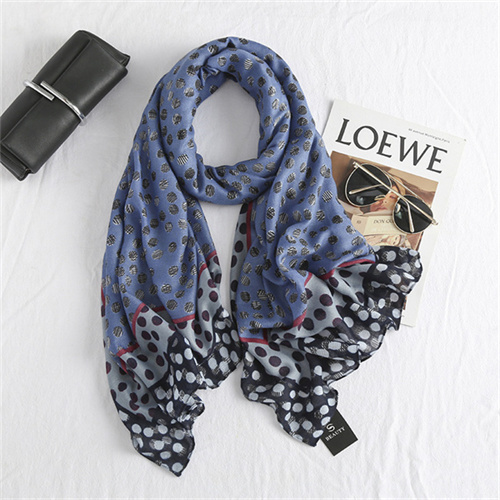 New polka dot print cotton linen scarf fashion temperament celebrity decorative shawl outdoor warm neck wholesale
