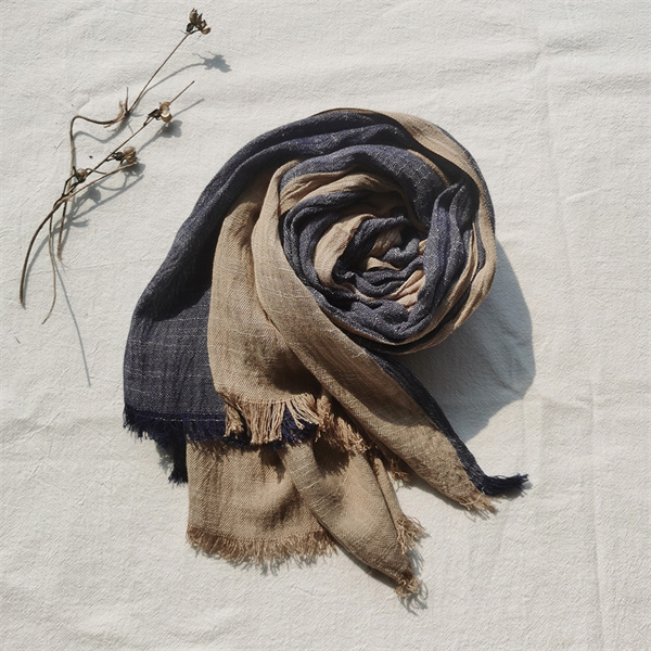 Spring cotton linen scarf womens thin silk scarf color block scarf mens natural wrinkle scarf bag headscarf wholesale