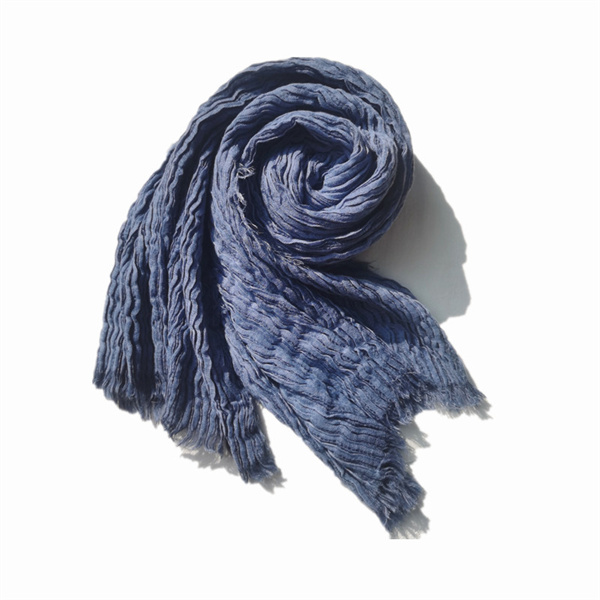 New dirty dyed pleated solid color scarf mens scarf womens shawl wholesale