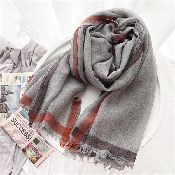 Thin wool scarf womens silk scarf Korean version border solid color scarf wool shawl wholesale
