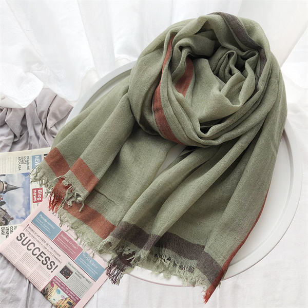 Thin wool scarf womens silk scarf Korean version border solid color scarf wool shawl wholesale