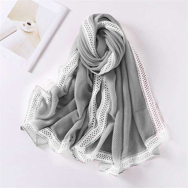 New cotton and linen bandana lace embossed scarf scarf scarf wholesale