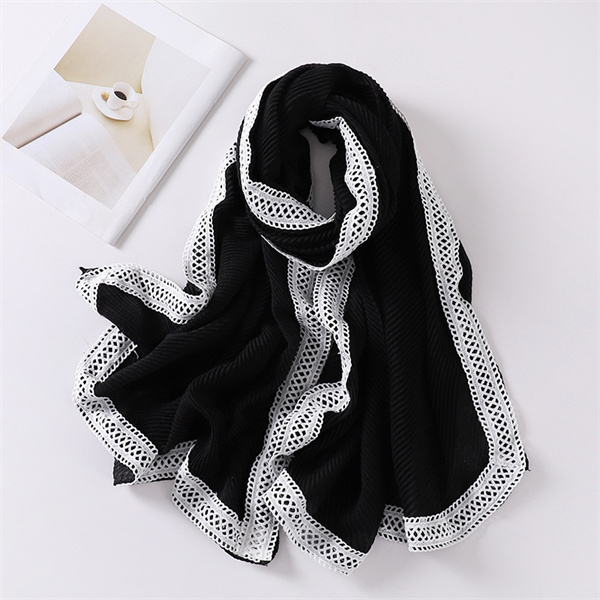 New cotton and linen bandana lace embossed scarf scarf scarf wholesale
