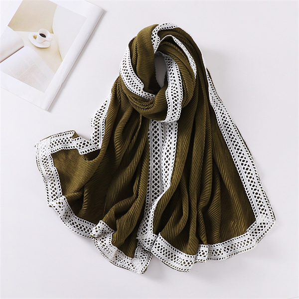New cotton and linen bandana lace embossed scarf scarf scarf wholesale