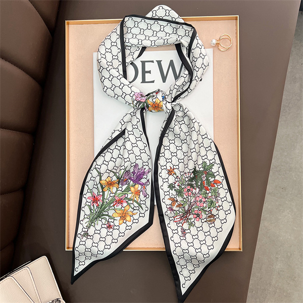 Long strip small silk scarf womens beveled scarf thin style tie hairband streamer wholesale