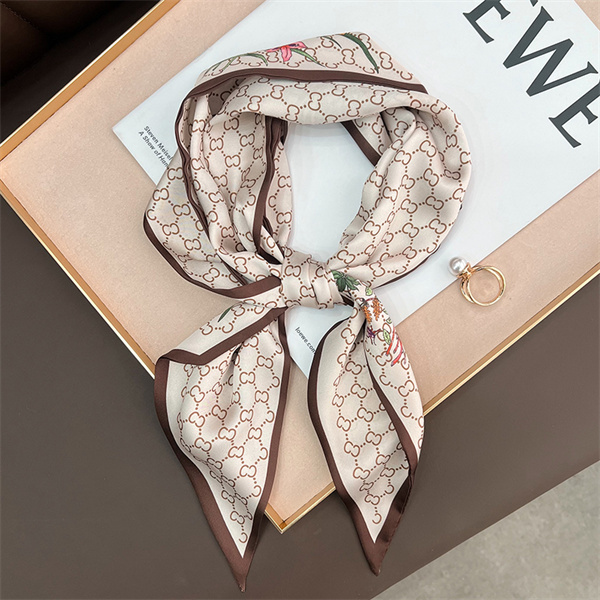 Long strip small silk scarf womens beveled scarf thin style tie hairband streamer wholesale