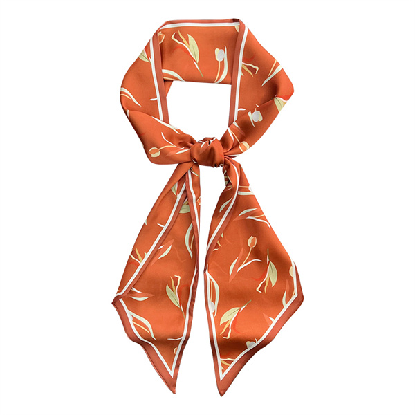 Silk scarf women with shirt suit scarf beveled scarf tied bag bag decoration headband wholesale