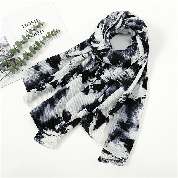 New tie dye cotton linen soft scarf women wrinkled fashion shawl wholesale
