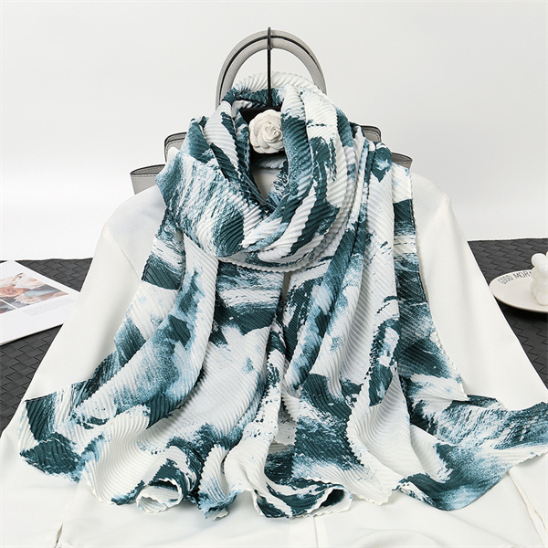 New tie dye cotton linen soft scarf women wrinkled fashion shawl wholesale