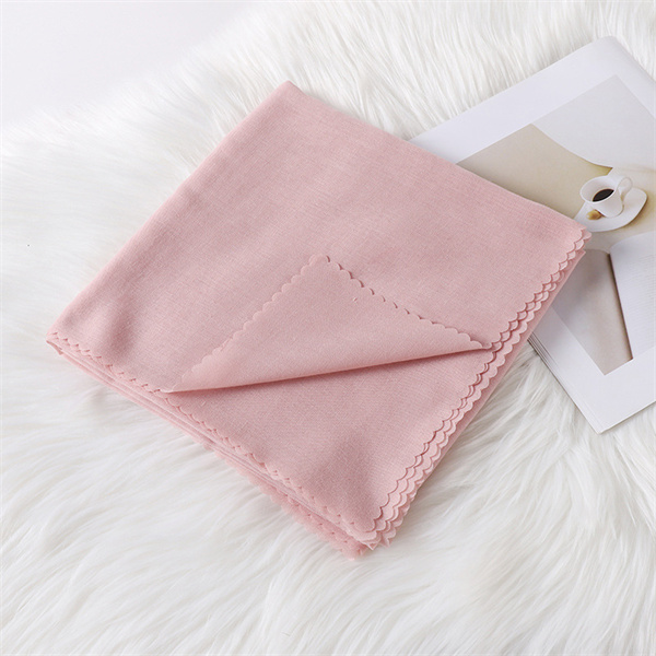 New style wrapped bandana 115CM cotton linen square scarf serrated edge scarf wholesale