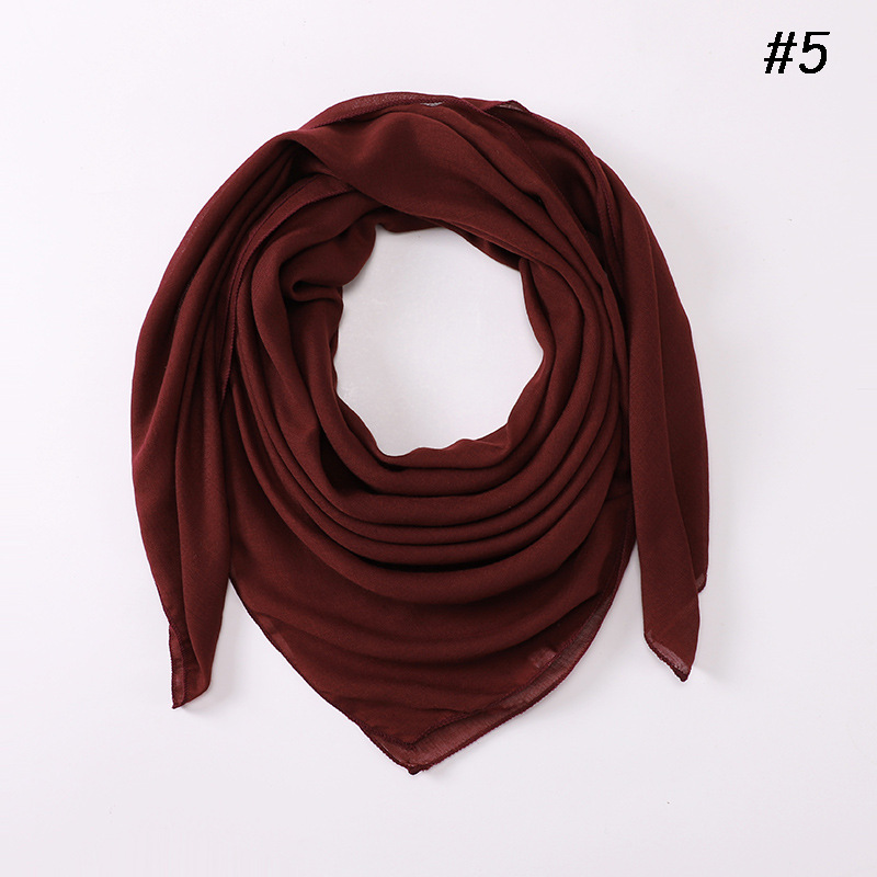 New monochrome big square scarf cotton linen feel ladies casual headscarf wholesale