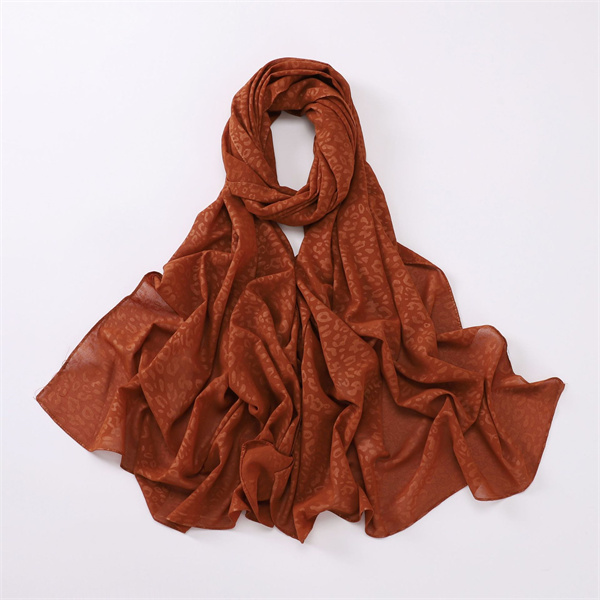 New pearl chiffon leopard embossed scarf Hui scarf wholesale