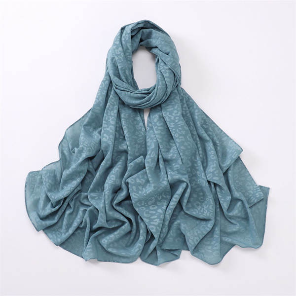 New pearl chiffon leopard embossed scarf Hui scarf wholesale