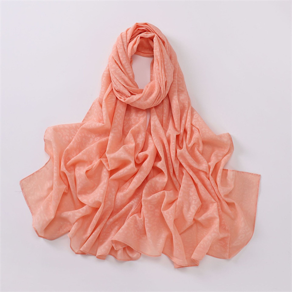 New pearl chiffon leopard embossed scarf Hui scarf wholesale