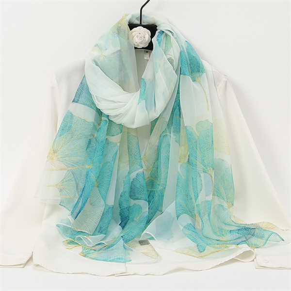 2023 new yarn print fashion large gauze scarf sun protection light and breathable beach towel woman