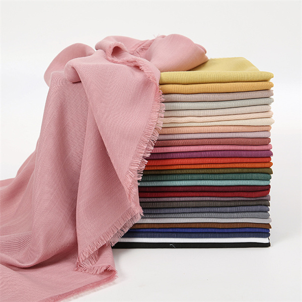 New hot selling bamboo cotton solid color 100 square scarf Versatile headscarf