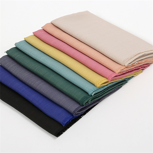 New hot selling bamboo cotton solid color 100 square scarf Versatile headscarf