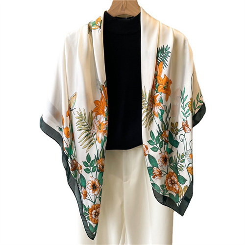 Explosive 110cm scarf shawl sunscreen headscarf square scarf versatile silk scarf