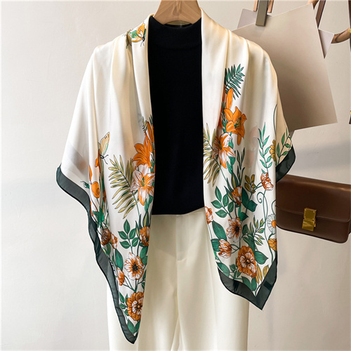 Explosive 110cm scarf shawl sunscreen headscarf square scarf versatile silk scarf