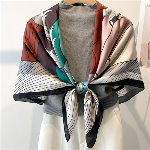 Fashion 110cm beautiful brocade summer scarf shawl red sunscreen headscarf square scarf