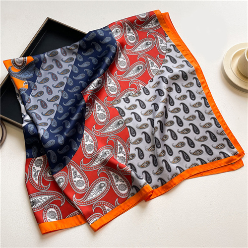 Color block cashew 110cm scarf shawl sun protection headscarf square scarf scarf large size
