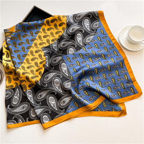 Color block cashew 110cm scarf shawl sun protection headscarf square scarf scarf large size