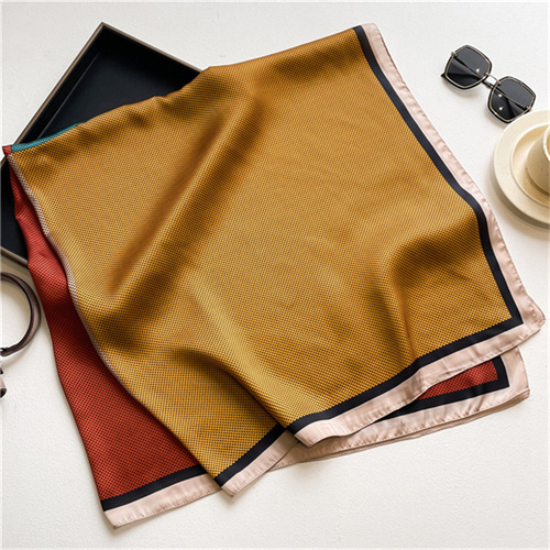 Black dot color block summer scarf shawl sun protection headscarf square scarf 110cm