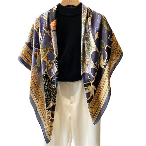 Fawn rattan summer scarf shawl bandana square scarf versatile silk scarf wholesale