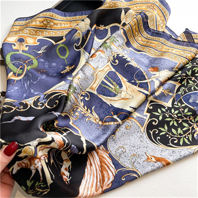 Fawn rattan summer scarf shawl bandana square scarf versatile silk scarf wholesale