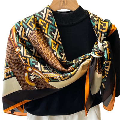 Letter chain 110cm beautiful brocade summer scarf shawl square scarf