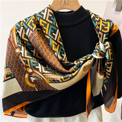 Letter chain 110cm beautiful brocade summer scarf shawl square scarf