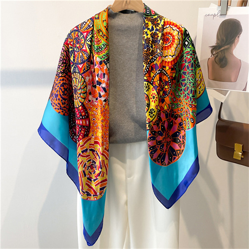 Fashion magic scarf large size women brocade shawl headscarf large square scarf 110cm