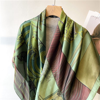 Literary and elegant brocade summer sunscreen headscarf large square scarf 110cm scarf