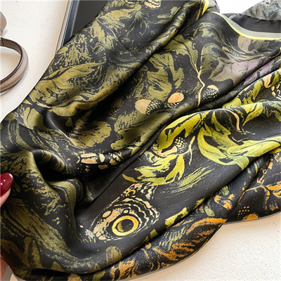 Owl leaves 110cm scarf shawl sun protection headscarf square
