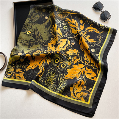 Owl leaves 110cm scarf shawl sun protection headscarf square