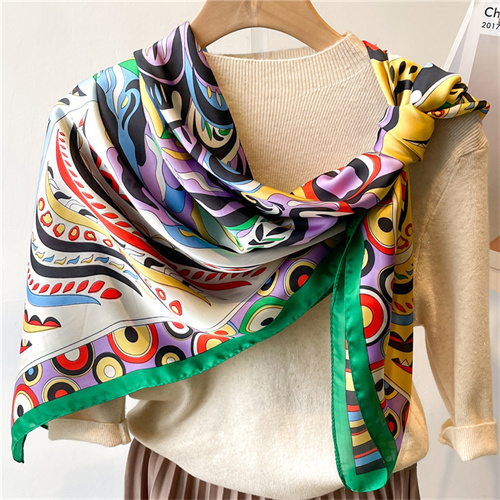 Water ripples bright 110cm beautiful brocade sunscreen headscarf square scarf scarf shawl
