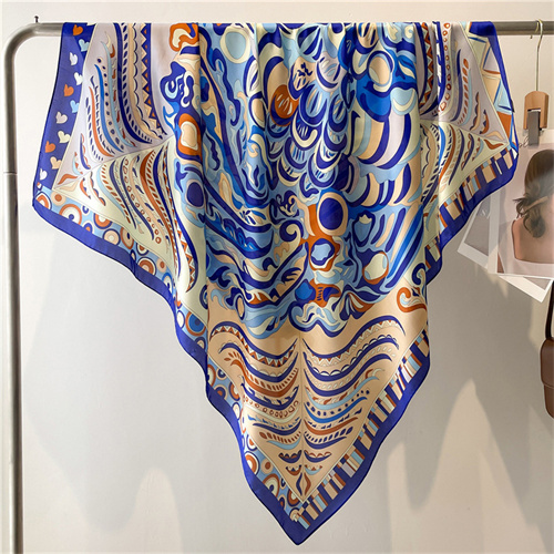 Water ripples bright 110cm beautiful brocade sunscreen headscarf square scarf scarf shawl