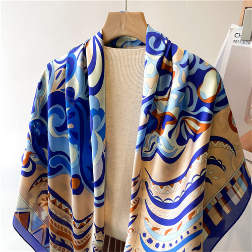Water ripples bright 110cm beautiful brocade sunscreen headscarf square scarf scarf shawl