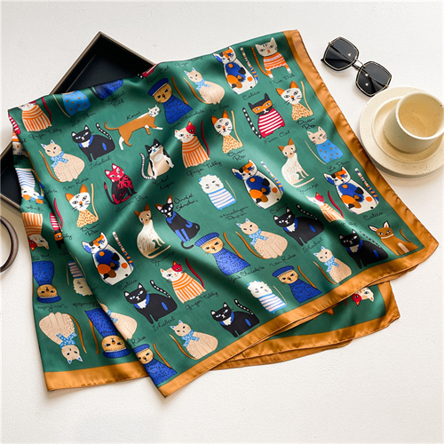 Cat arranged 110cm beautiful brocade summer scarf shawl sunscreen headscarf square scarf