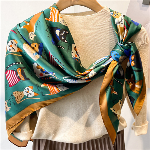 Cat arranged 110cm beautiful brocade summer scarf shawl sunscreen headscarf square scarf