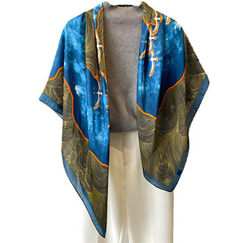 Little bird river water 110cm scarf shawl sun protection headscarf square scarf versatile silk scarf