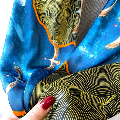 Little bird river water 110cm scarf shawl sun protection headscarf square scarf versatile silk scarf