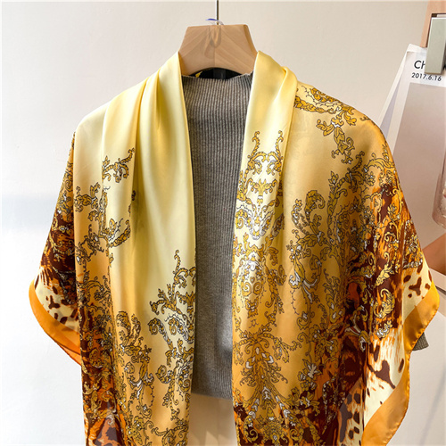 Vintage gorgeous 110cm beautiful damask headscarf square scarf scarf shawl versatile silk scarf