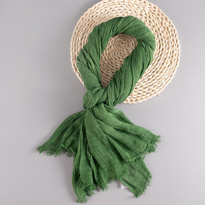 Wholesale Cotton Scarf Thin Solid Color Linen Scarf