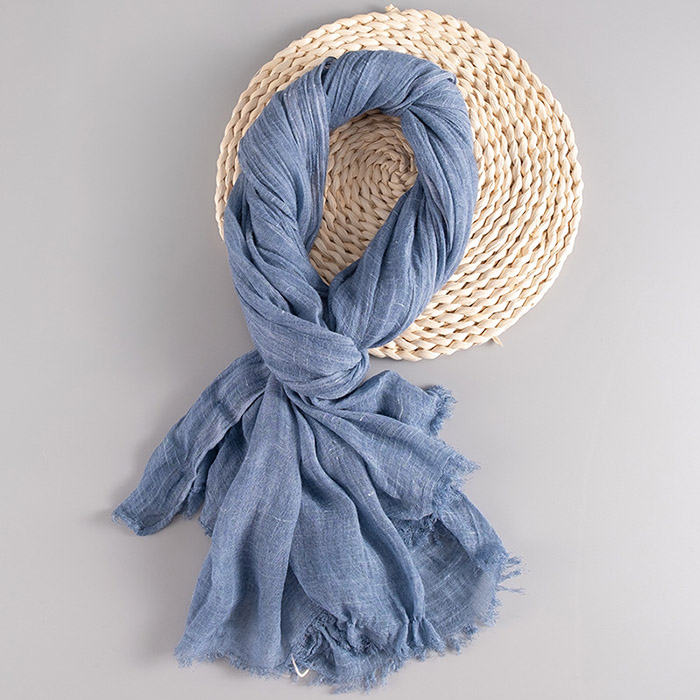 Wholesale Cotton Scarf Thin Solid Color Linen Scarf