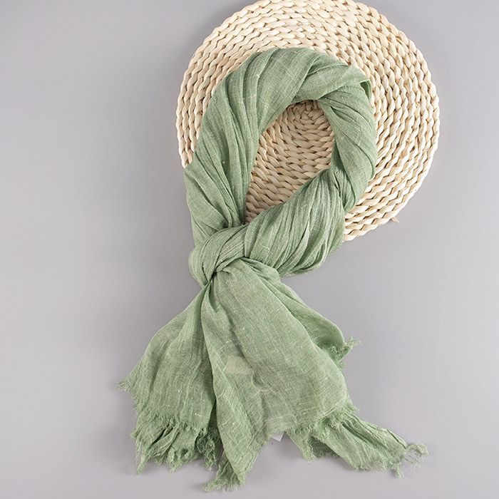 Wholesale Cotton Scarf Thin Solid Color Linen Scarf